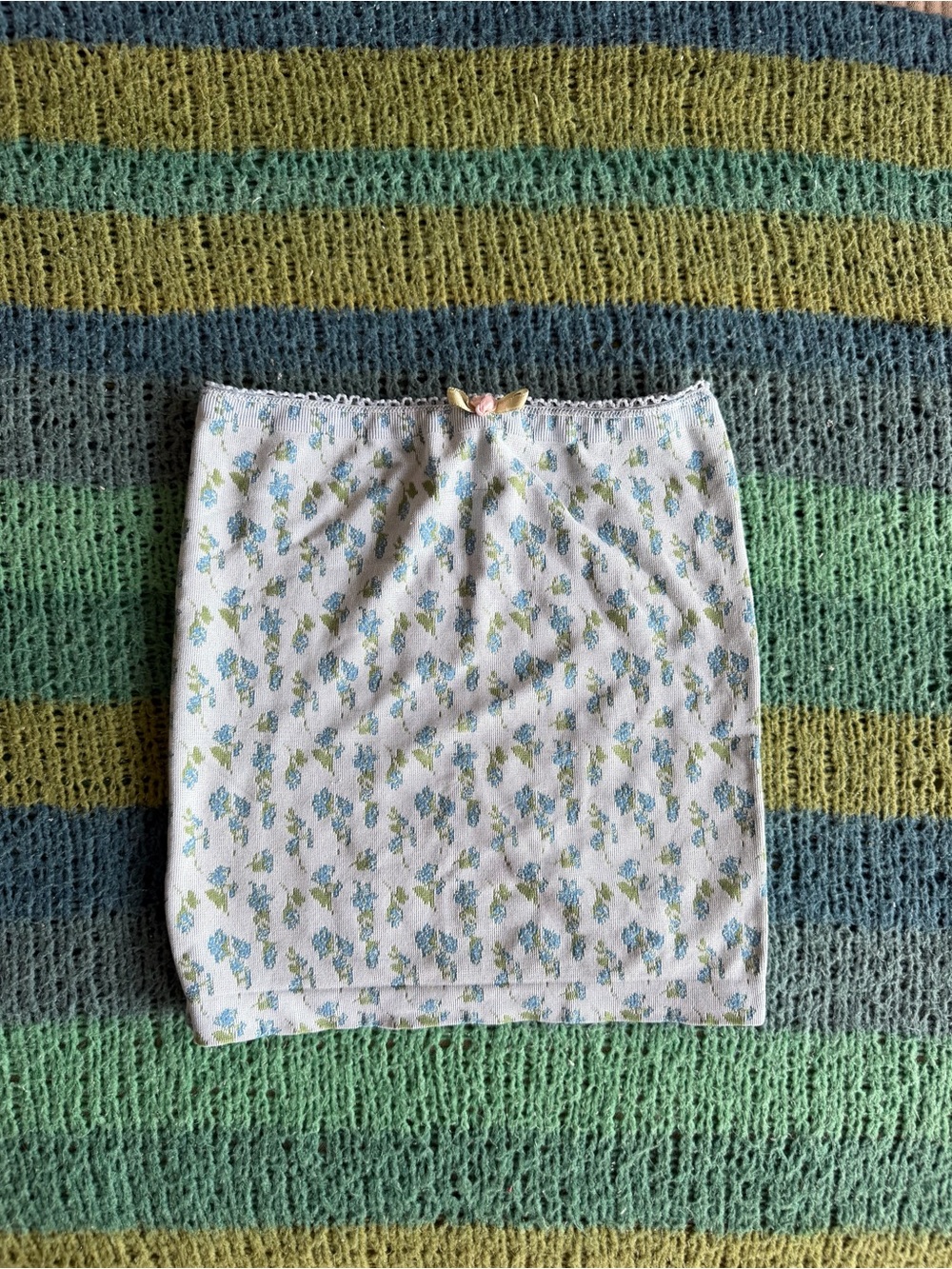 Out From Under Sweet Pea Printed Jacquard Seamless Knit Tube Top